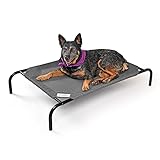 Coolaroo The Original Cooling Erhöhtes Hundebett, für drinnen und draußen, Größe M, Gunmetal